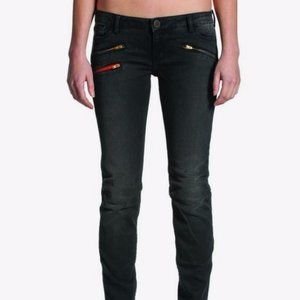 Etienne Marcel Multi Zip Skinny Jeans EM7034 Black